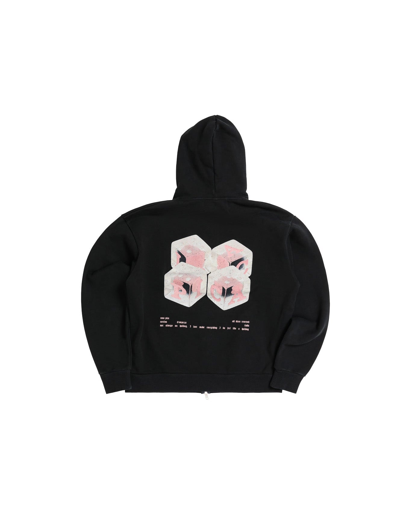 Mehdi Zip Hoodie Dices - Washed Black