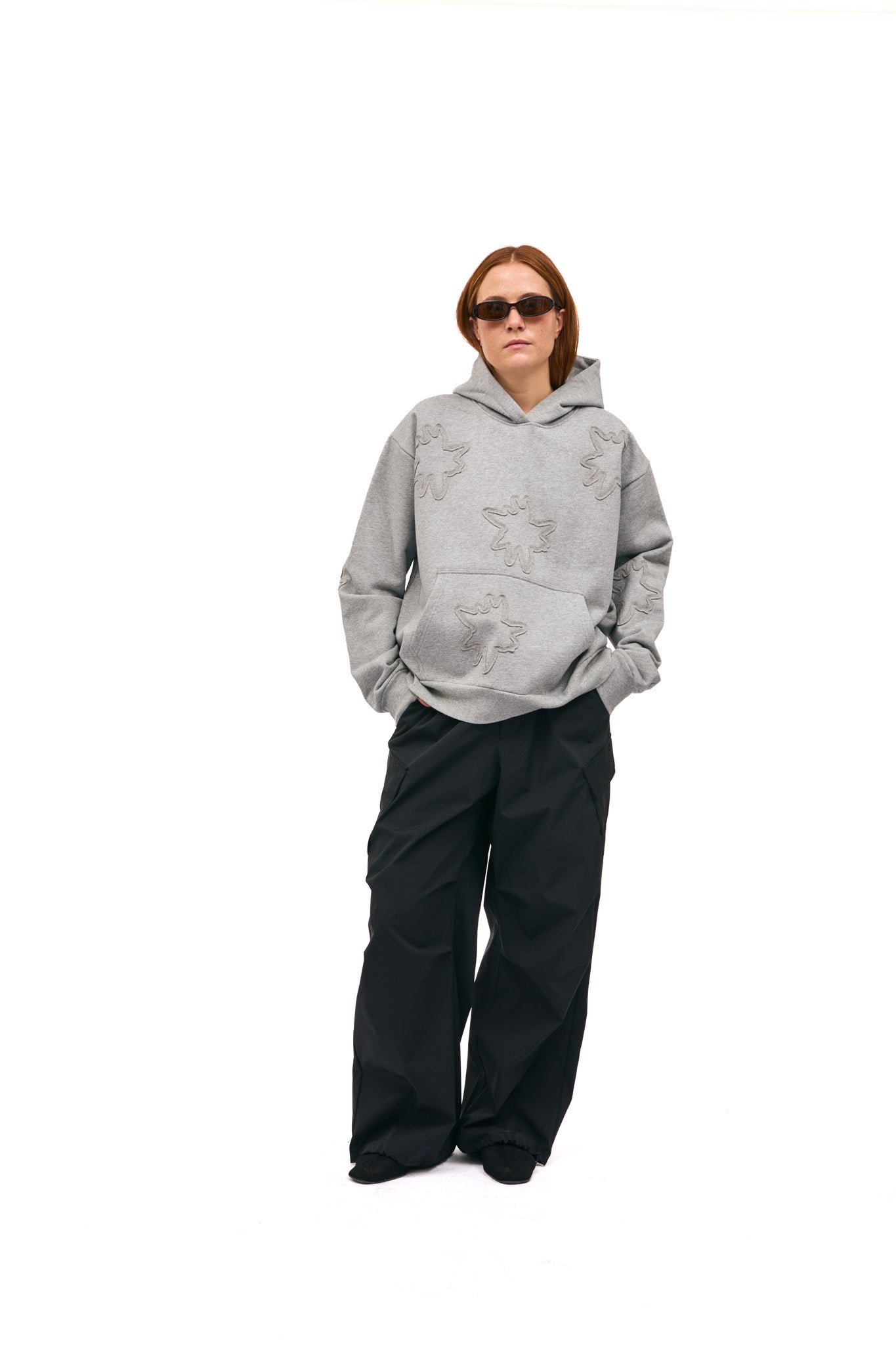 Palo Hoodie AOP Edelweiss - Grey Melange