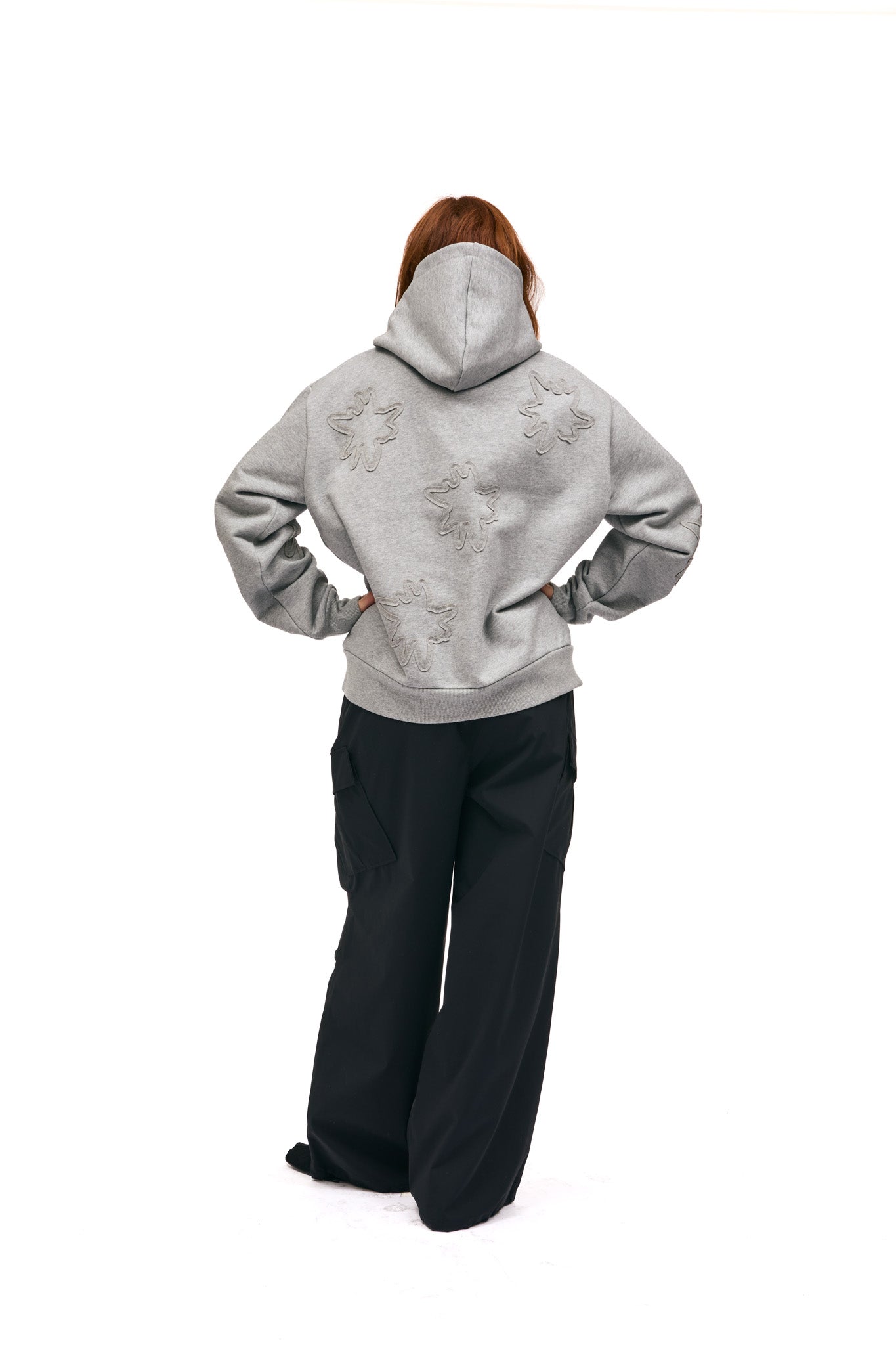 Palo Hoodie AOP Edelweiss - Grey Melange
