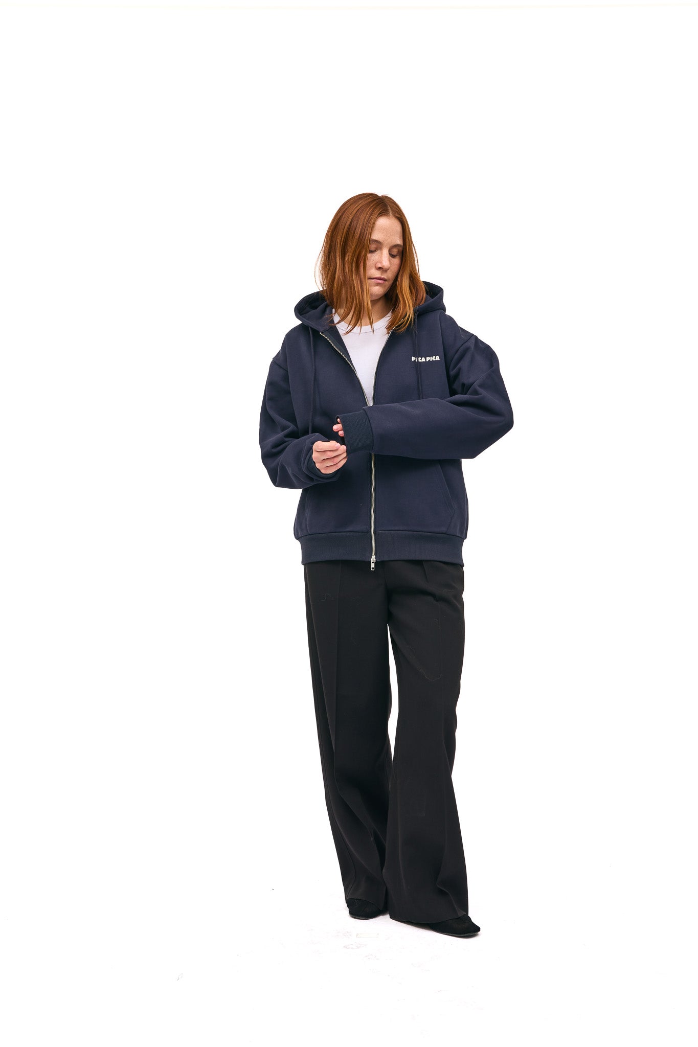Mehdi Zip Hoodie Pica Patches - Navy