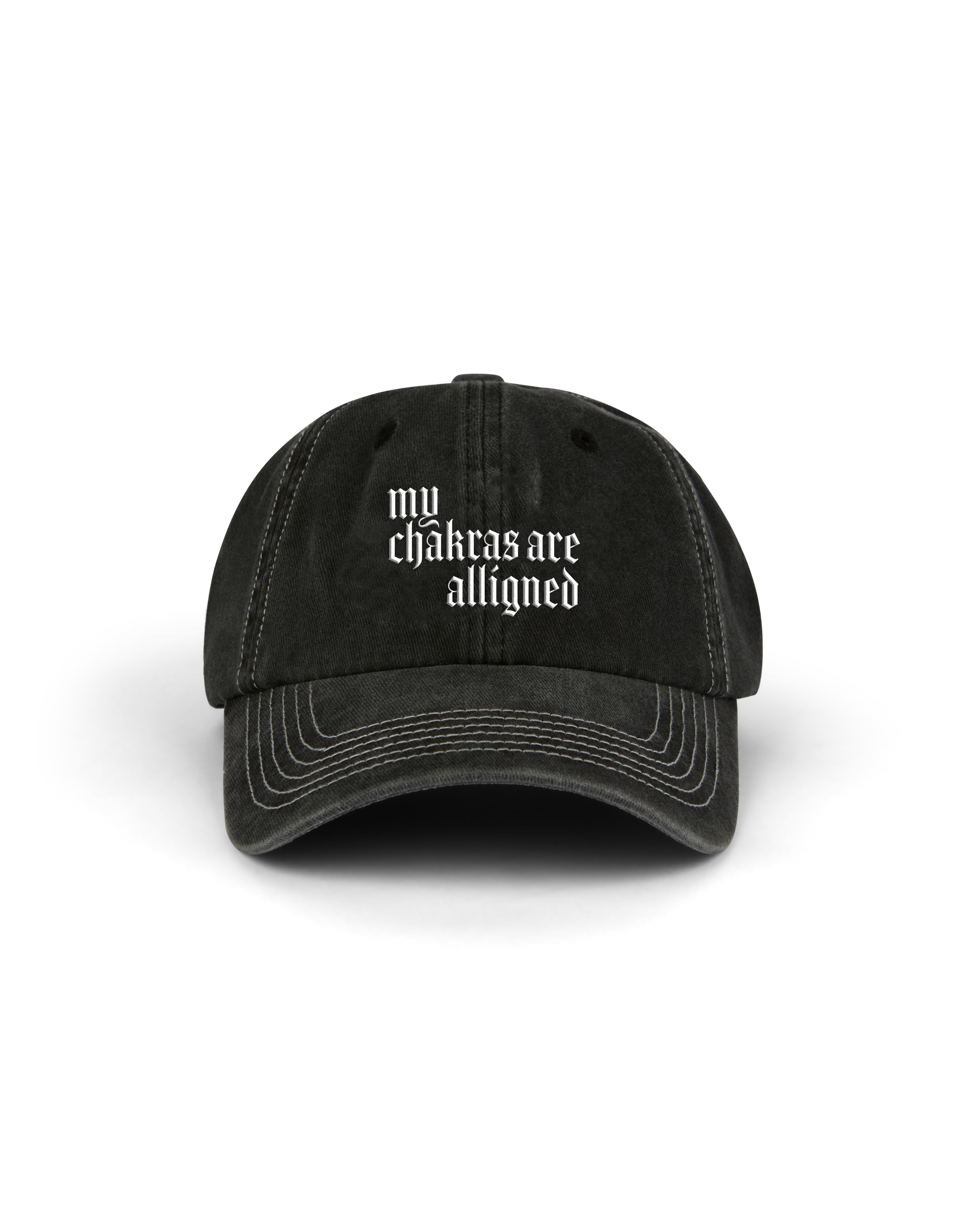 Alligned Chakras - Distressed Washed Black