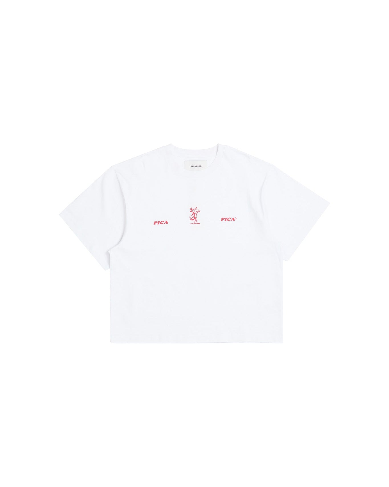 Pica Cropped Fox Tee - White