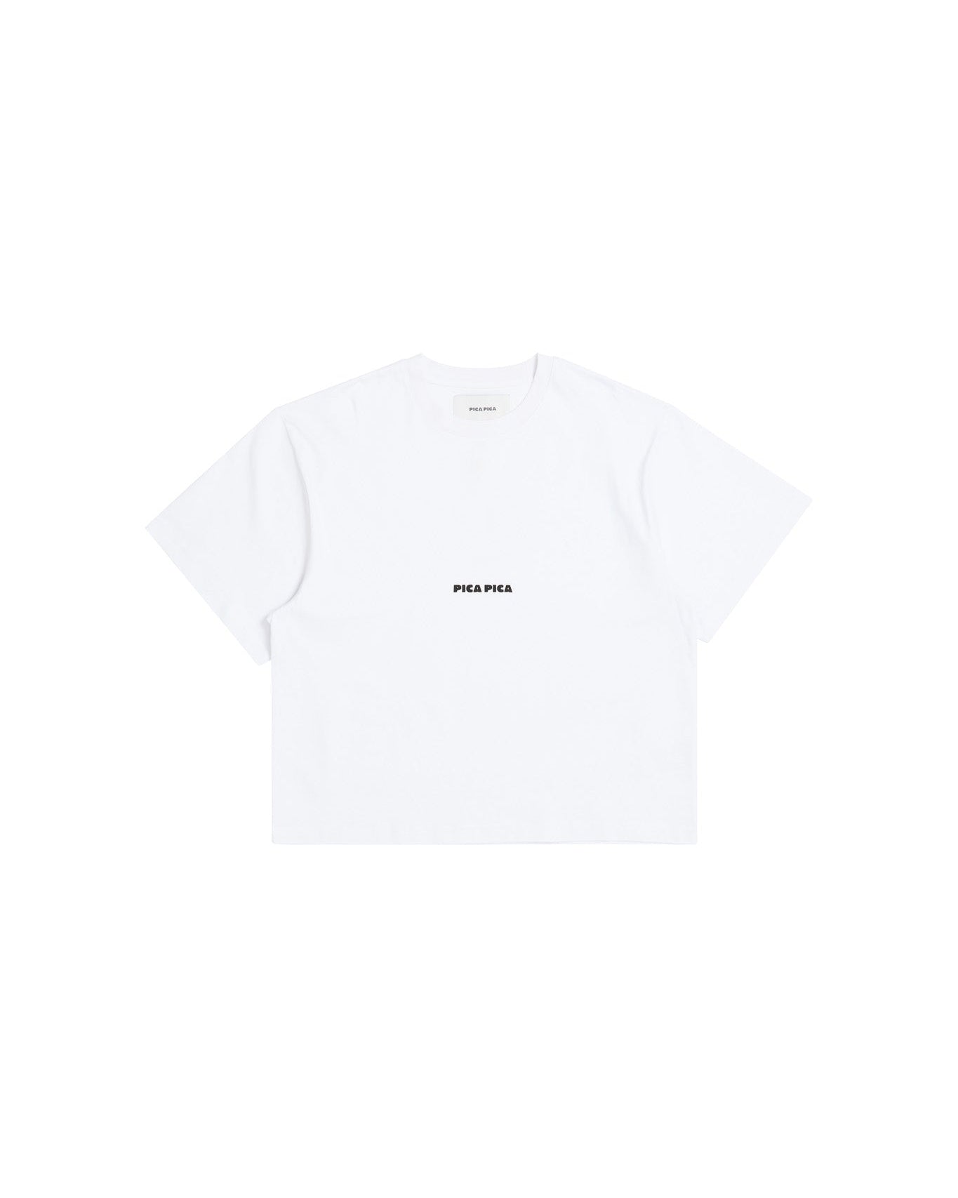 Pica Cropped Logo Tee - White