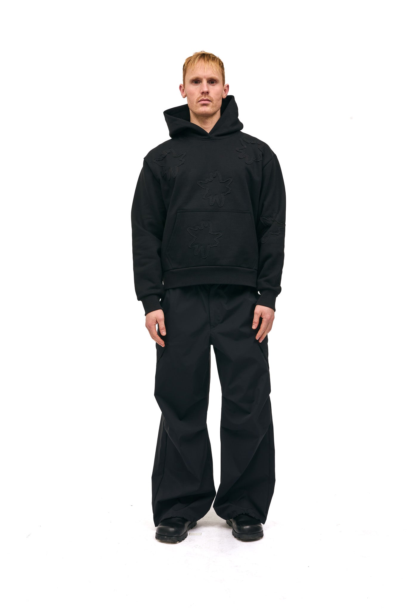 Palo Hoodie AOP Edelweiss - Black